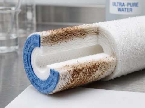 Stage 1: 5-Micron Spun Polypropylene Sediment Filter